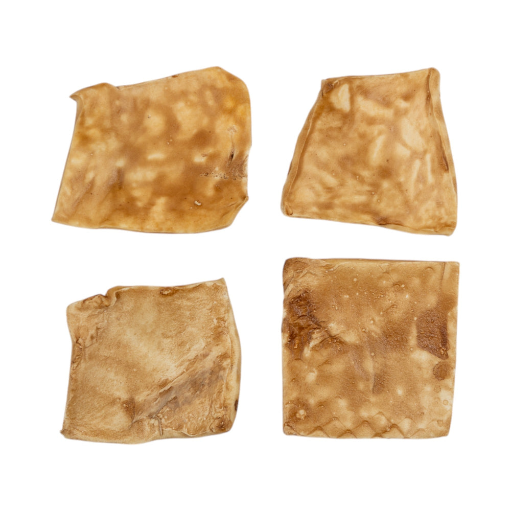 Country Living 4” x 4” Beef Cheek Chip Dog Treats – Chicken Flavor – 5 Count Bag – All-Natural, High-Protein, Long-Lasting Dog Chews