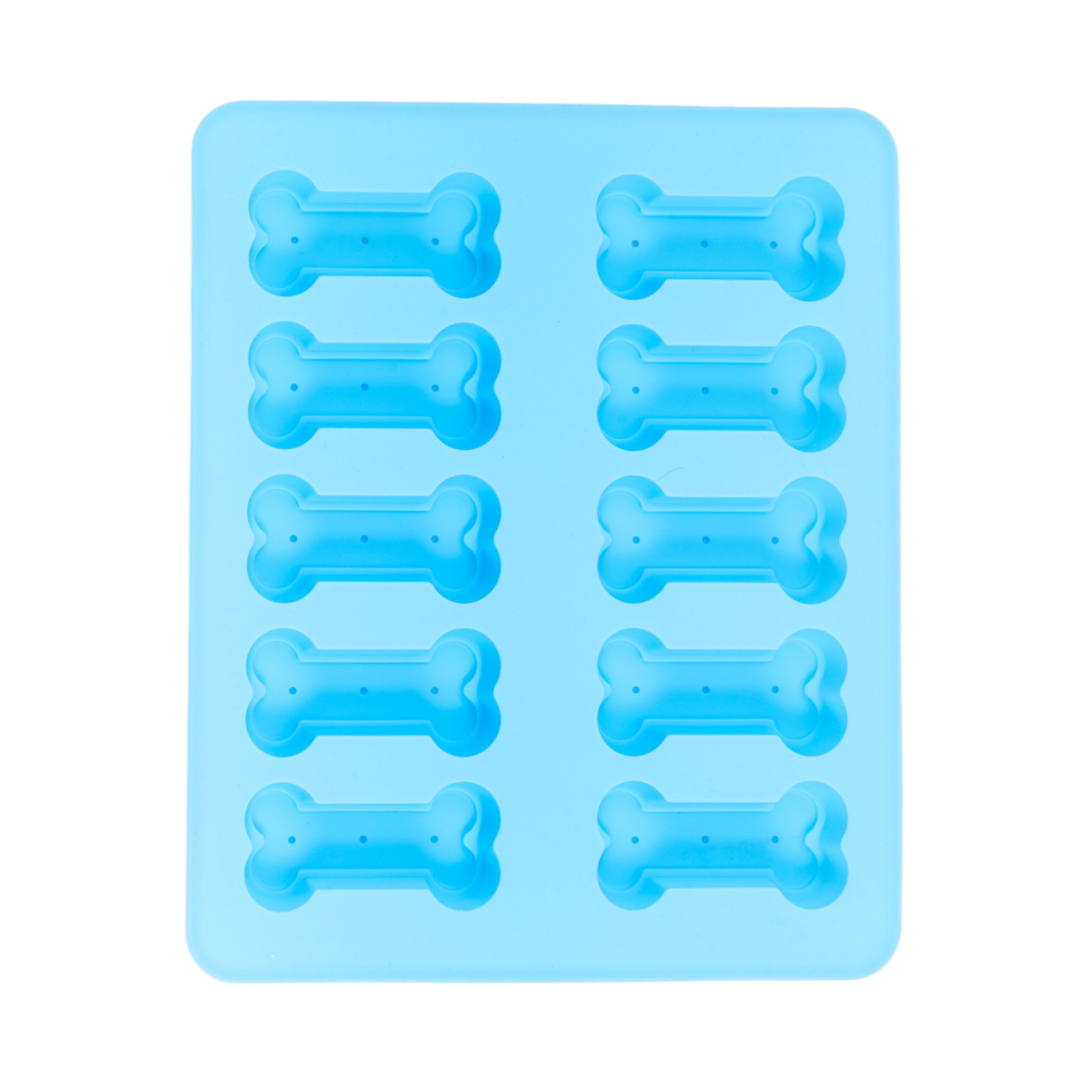 Country Living Bone-Shaped Silicone Baking Tray (10-Cavity Mold) – for Homemade Dog Treats, Candy, Cookies, Chocolate, and Ice Cubes