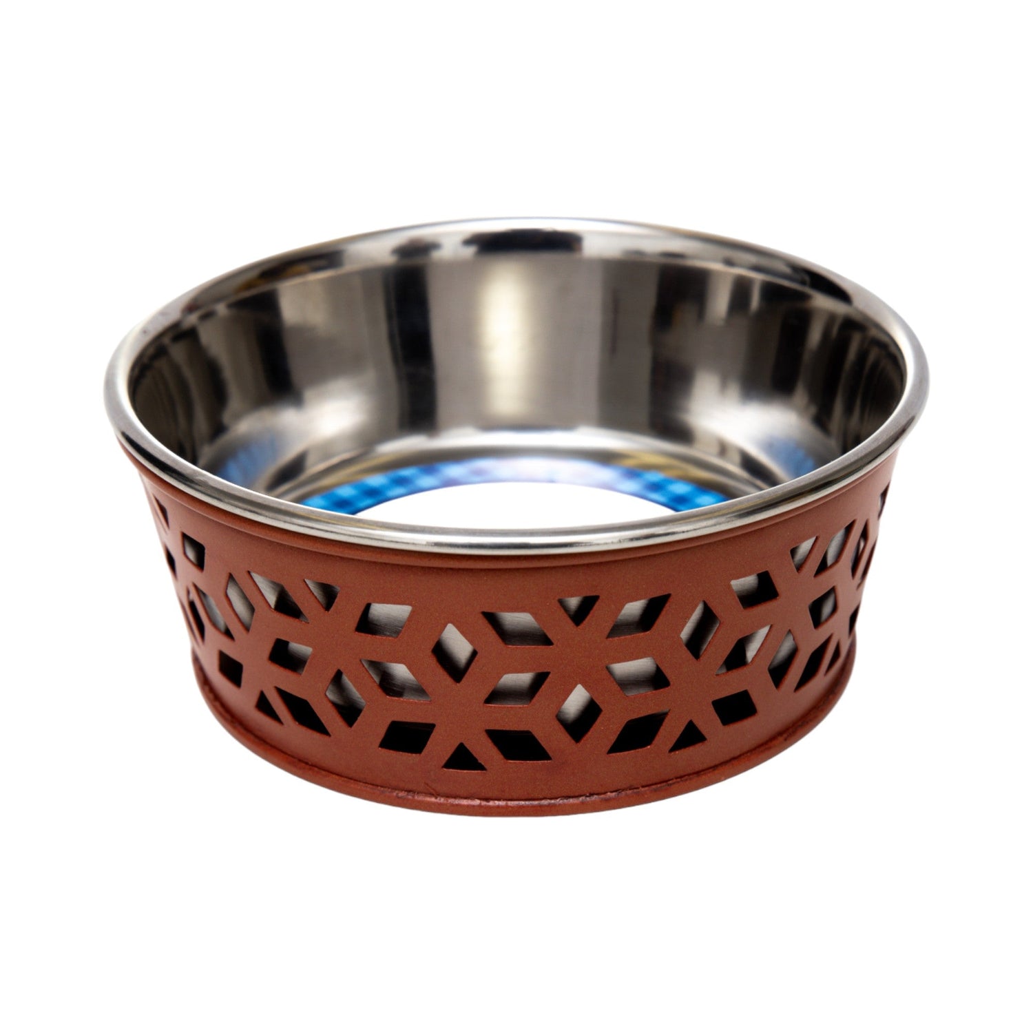 Country Living Set of 2 Stainless Steel Dog Bowls – Farmhouse Style, Ideal for Small to Medium Dogs