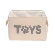 Country Living Foldable Fabric Dog Toy Storage Bin - Convenient Organizer for Pet Accessories