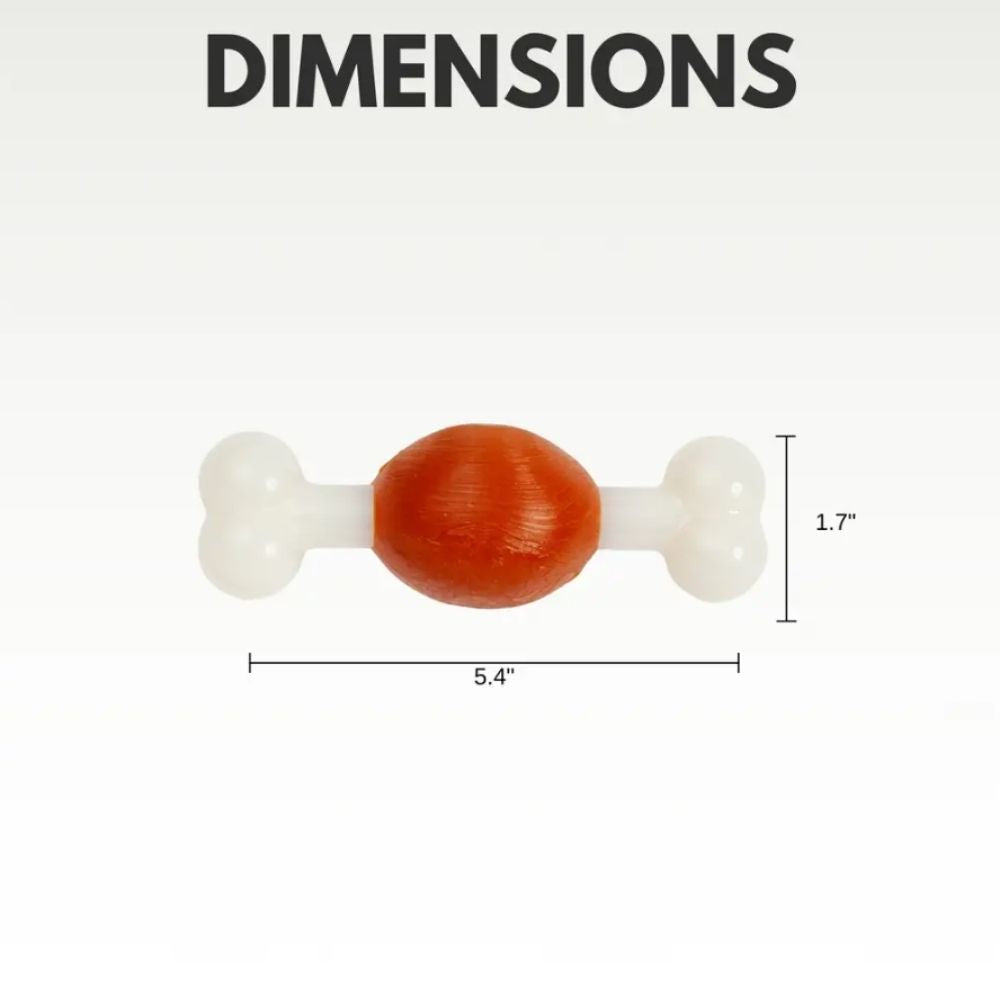 Country Living TPR & Nylon Bone Dog Chew Toy - Beef-Flavored, Ideal for Small Dogs