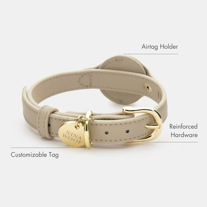 Collar - Air Tag Enabled - Vegan Leather - Cupertino Nina Woof