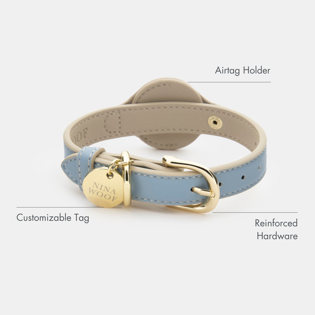 Collar - Air Tag Enabled - Vegan Leather - Cupertino Nina Woof