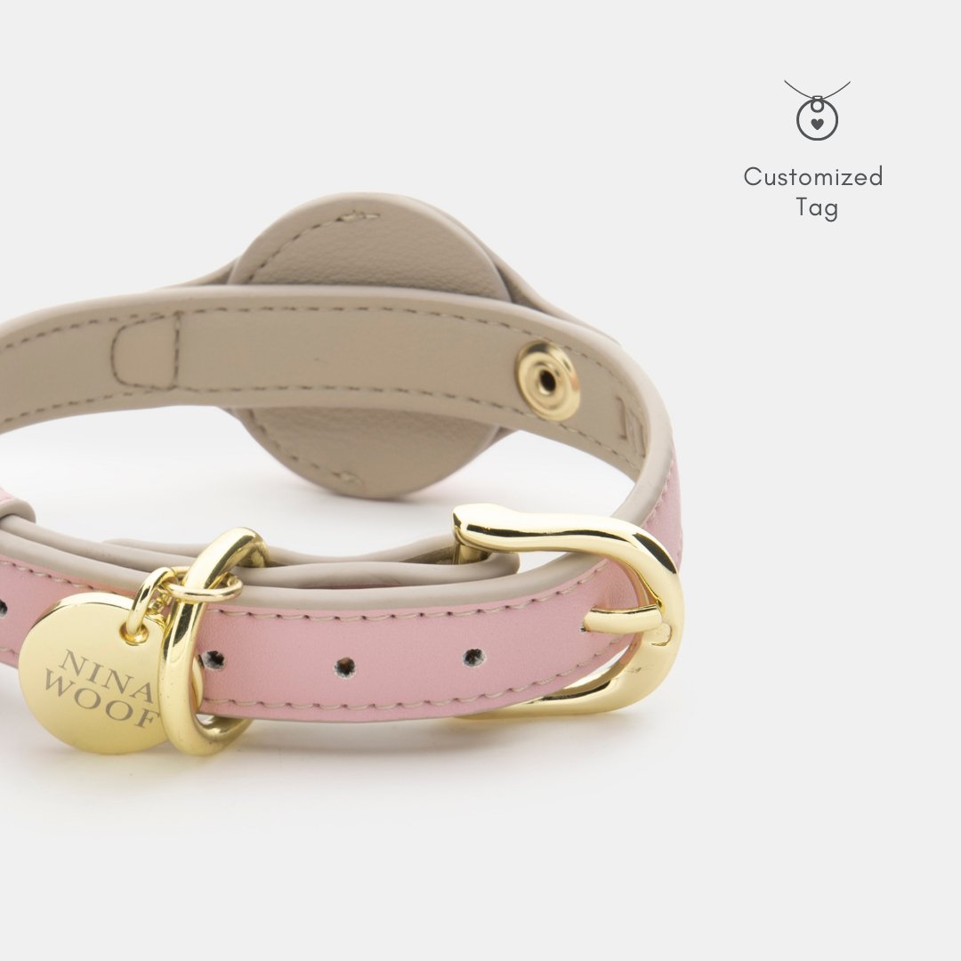 Collar - Air Tag Enabled - Vegan Leather - Cupertino Nina Woof