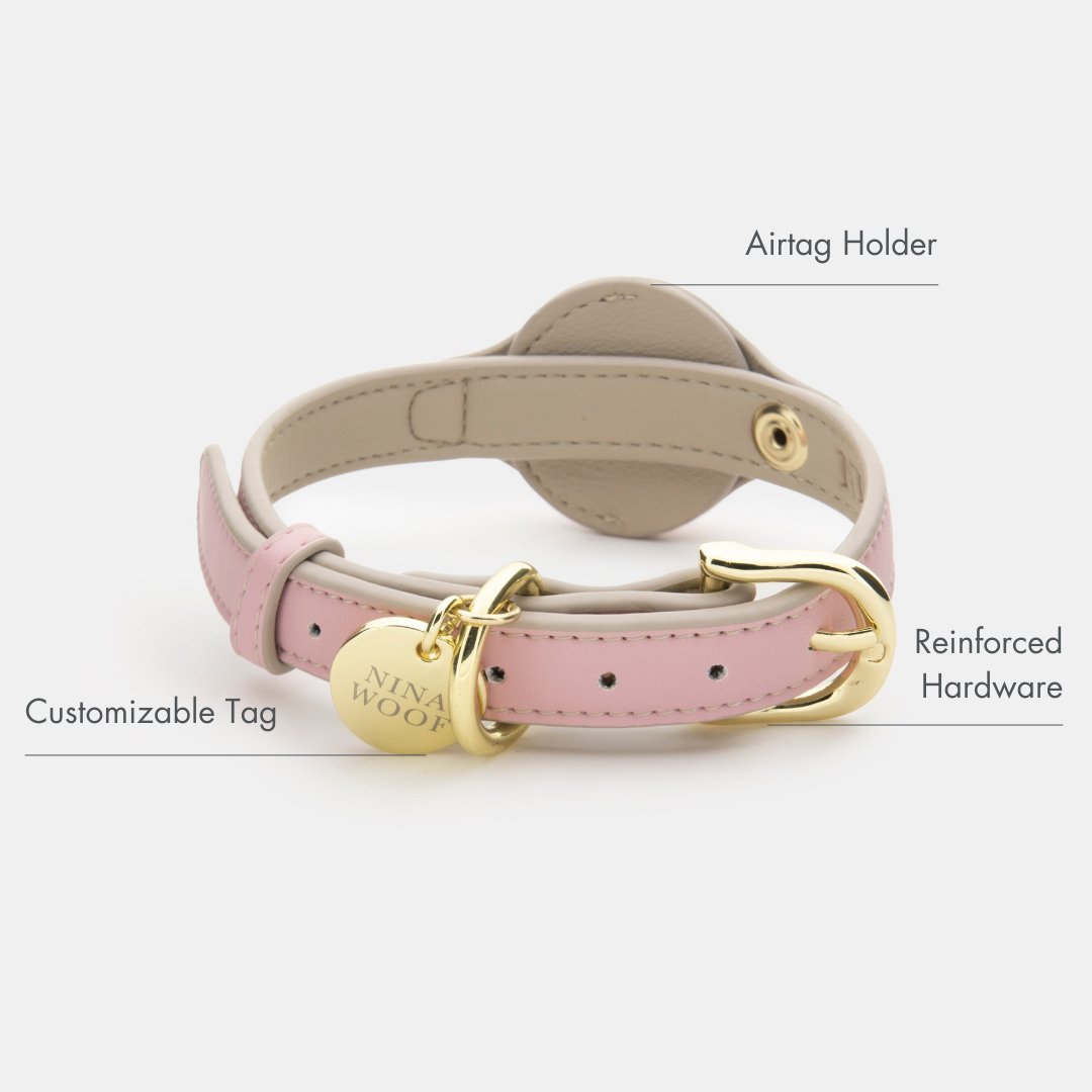 Collar - Air Tag Enabled - Vegan Leather - Cupertino Nina Woof