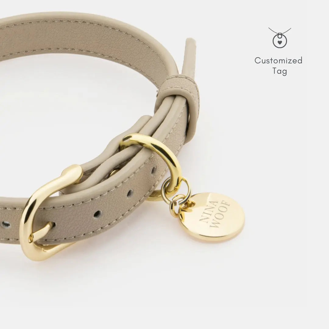 Collar - Air Tag Enabled - Vegan Leather - Cupertino Nina Woof