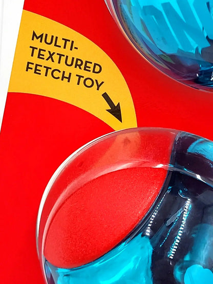 KONG Squeezz Action Ball MEDIUM Red 3 Pack Squeaky Dog Fetch Toy