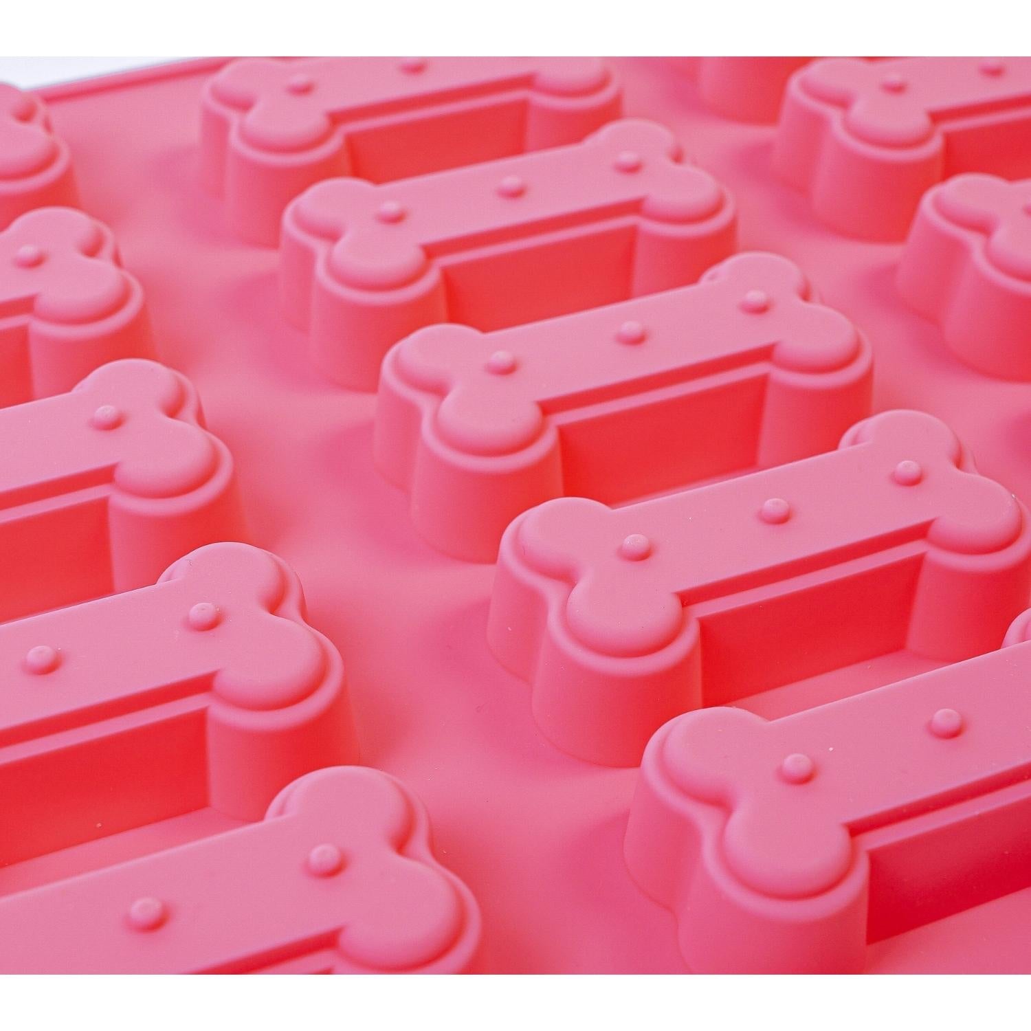3-in-1 Dog Bone Silicone Treat Baking Tray for Healthy, Homemade Dog Treats and More