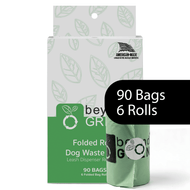 Dog Poop Bags – Poop Bags – Dog Bags | Folded Rolls 9" x 12" | Leak-Resistant | Made in USA | beyondGREEN