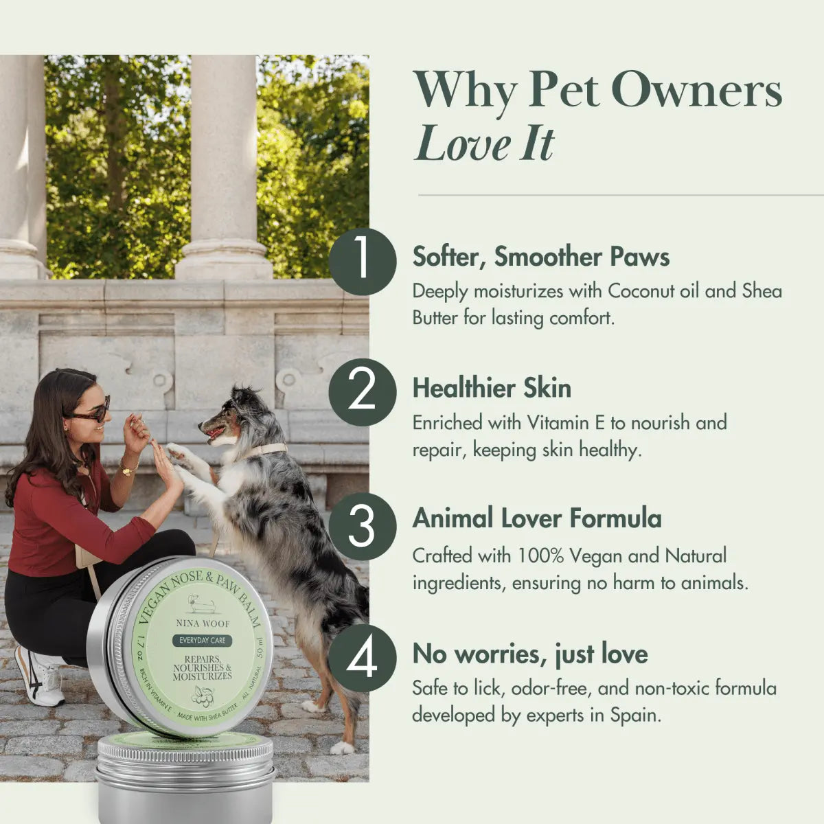 Dog Vegan Nose and Paw Balm Nina Woof