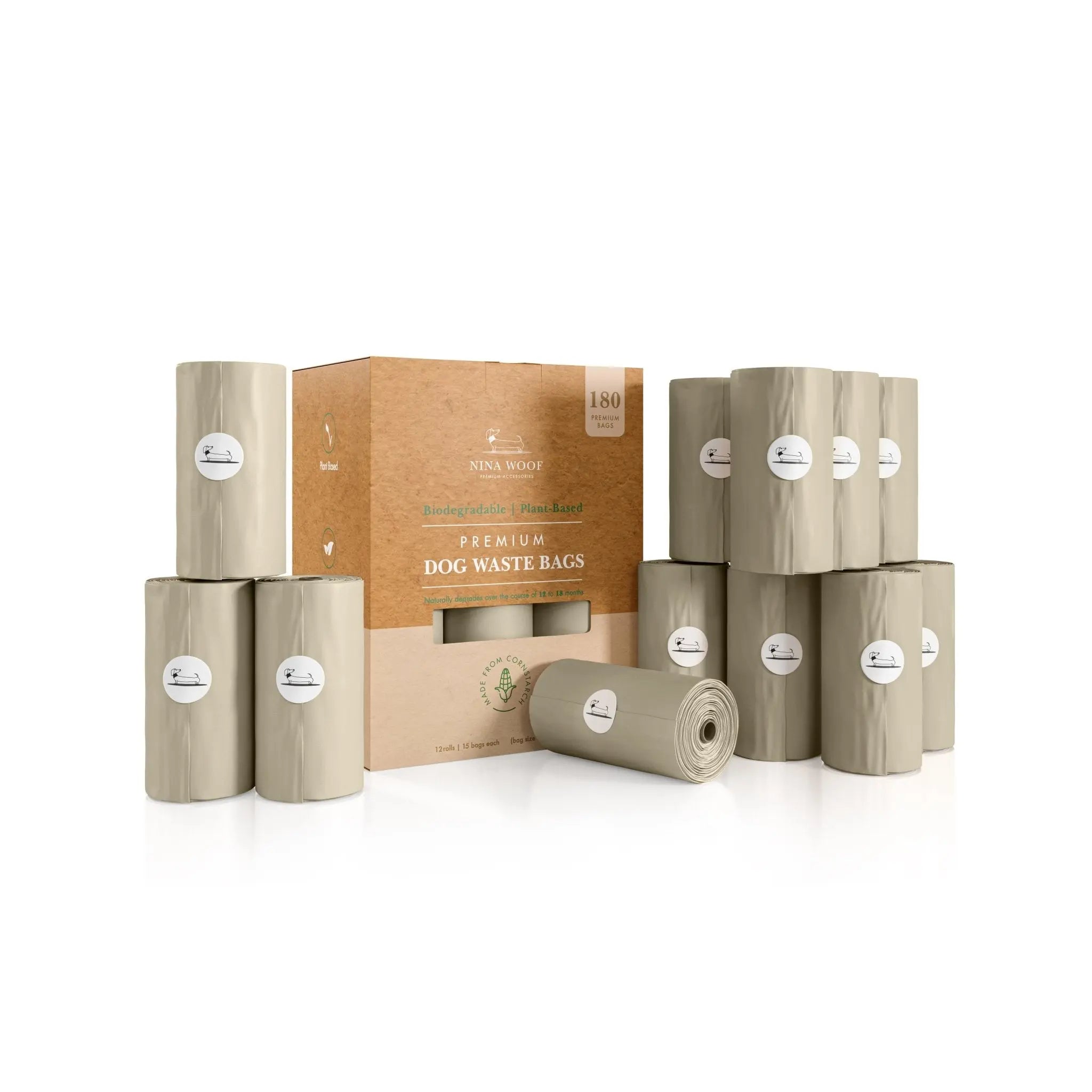 Waste Bags - Biodegradable and Compostable Nina Woof