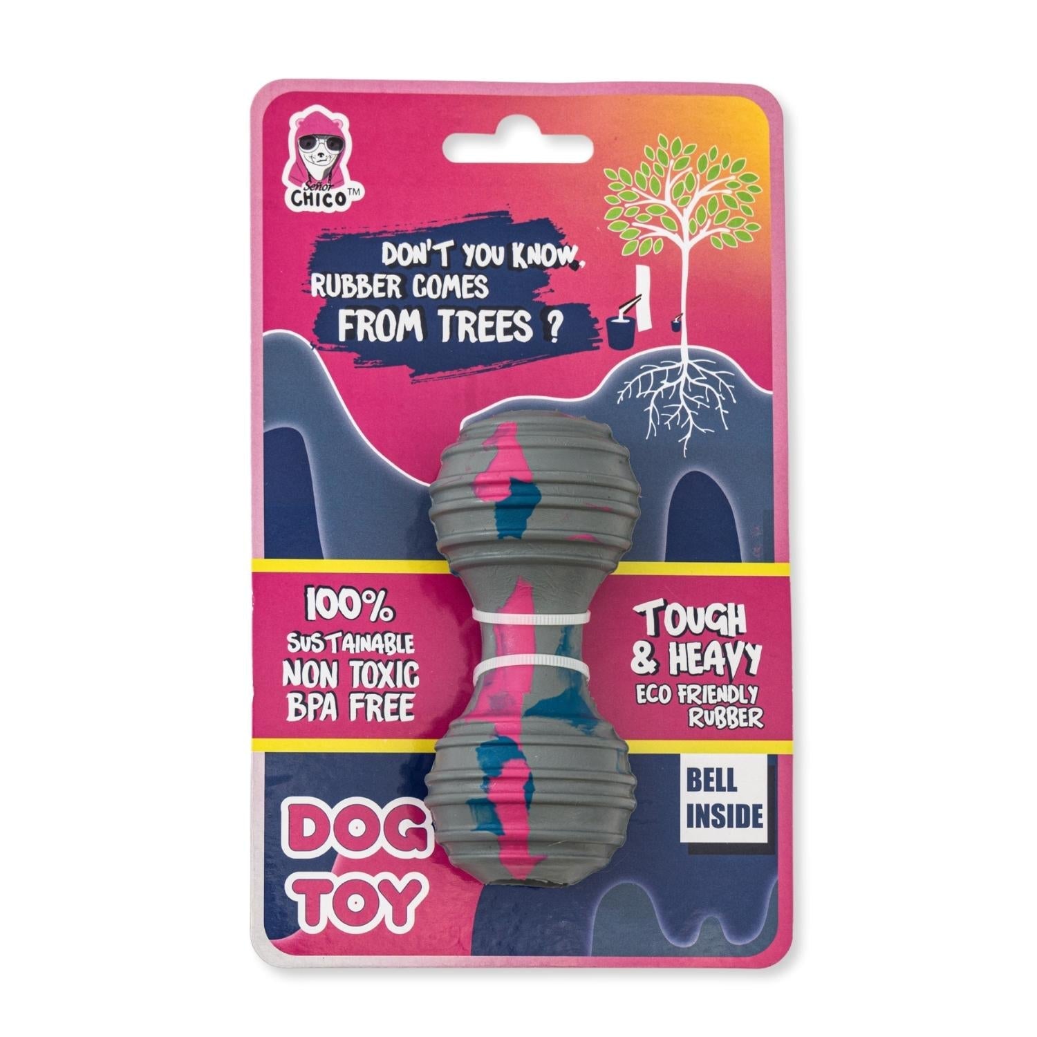 Natural Rubber Dumbbell Dog Chew Toy – Durable & Safe, Fun & Interactive Play