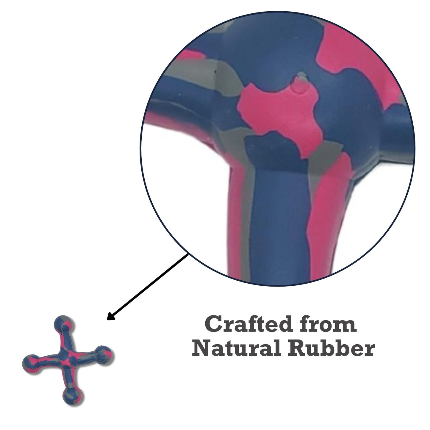 Natural Rubber Jack Dog Toy – Durable, Non-Toxic Chew Toy for Engaging Play and Enhanced Agility