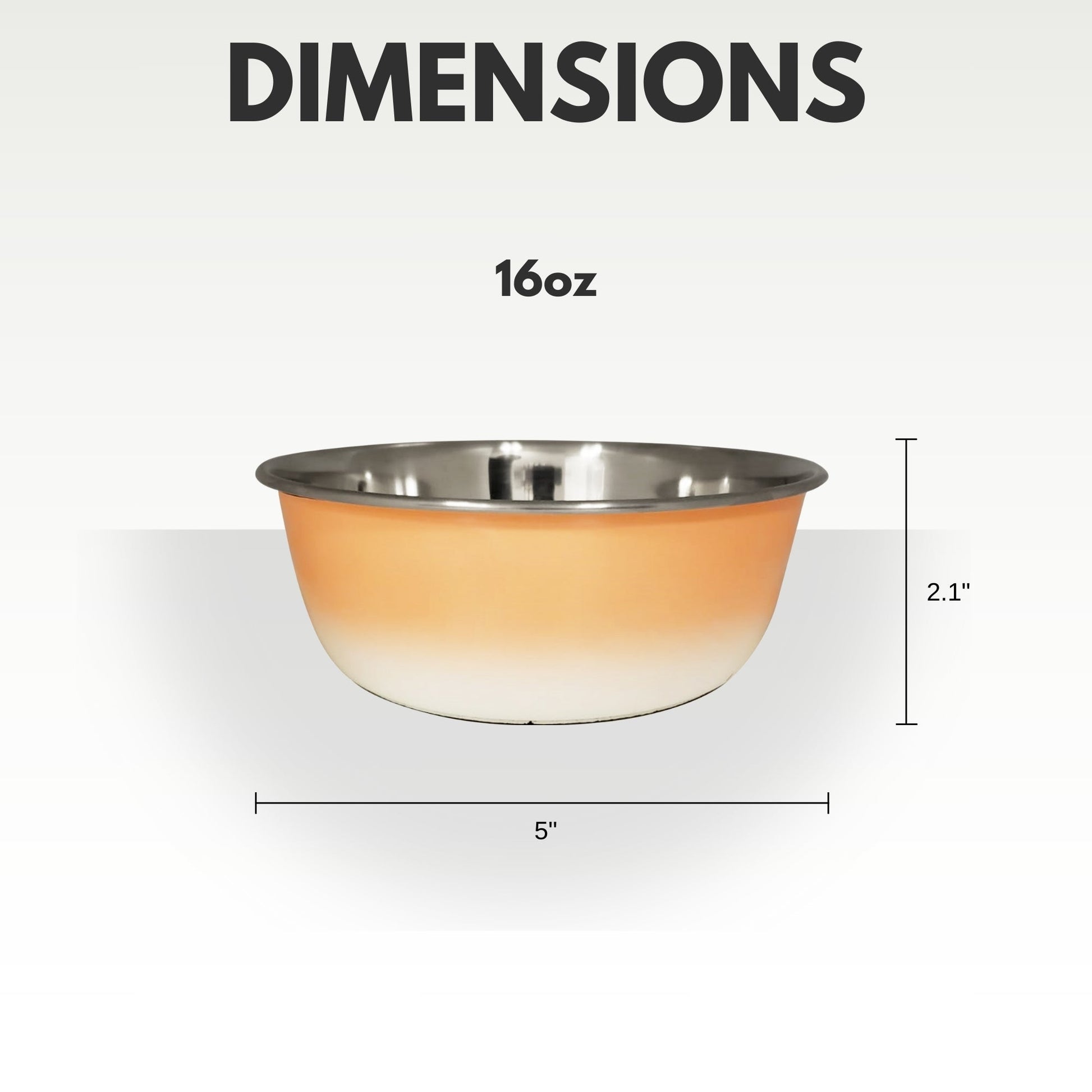 Deep Dog Bowl – Stainless Steel Bowl, Ideal for Small, Medium & Large Dogs – Peach Coral