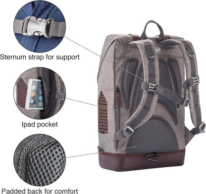 Dog Carrier Backpack for Small Pets - Hands-Free Pet Travel Backpack - Armorsole Base - Convertible Backpack to Carrier - Rugged Pet Backpack - Heather Grey