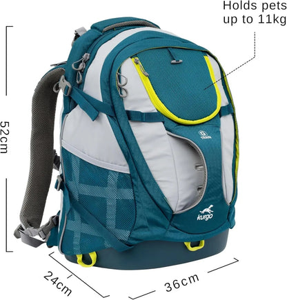 G-Train Dog Carrier Backpack - Comfortable Travel Bag for Pets up to 25 Lbs - Waterproof Bottom - Multi-Compartment Pack - Dog Hiking Gear - Rugged Adventure Backpack - Ink Blue