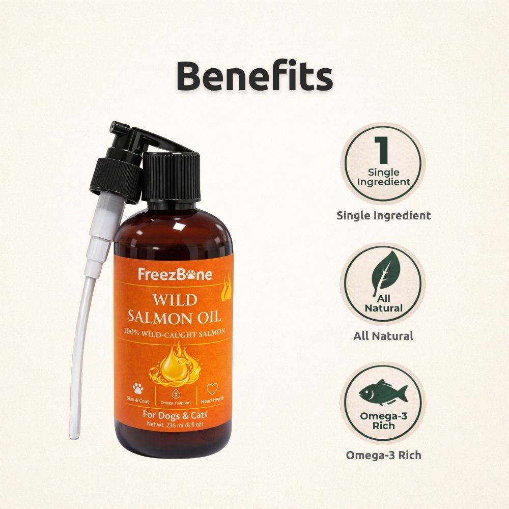 FreezBone - Wild Salmon Oil For Dogs & Cats