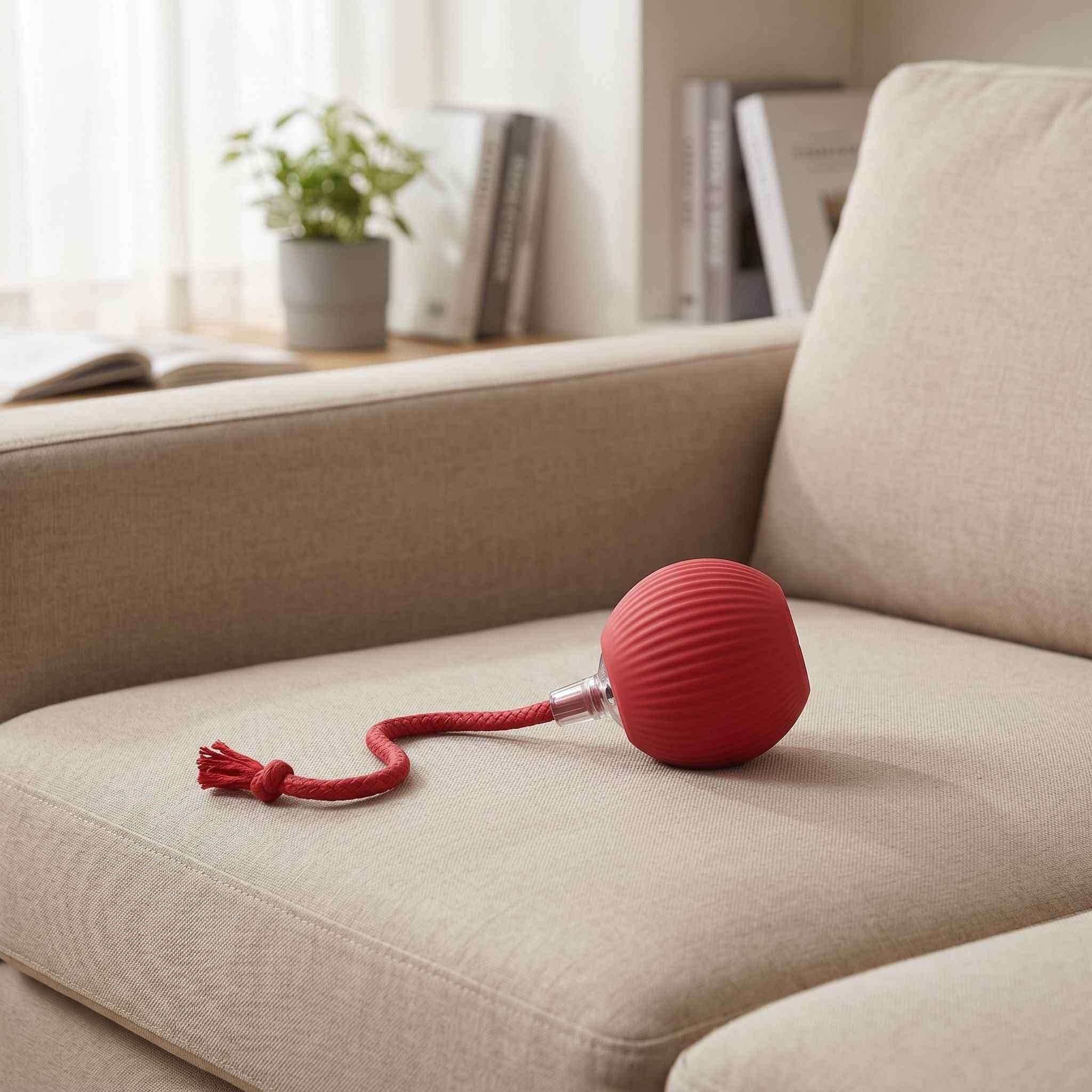 Cat Interactive Ball Toys Automatic Rolling Ball Faux Tail Rechargeable Smart Pet Electric Toy Dog Cat Training Imitate Mouse