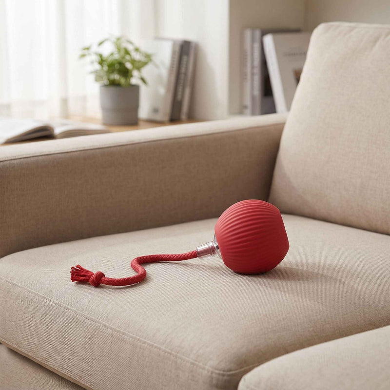 Cat Interactive Ball Toys Automatic Rolling Ball Faux Tail Rechargeable Smart Pet Electric Toy Dog Cat Training Imitate Mouse