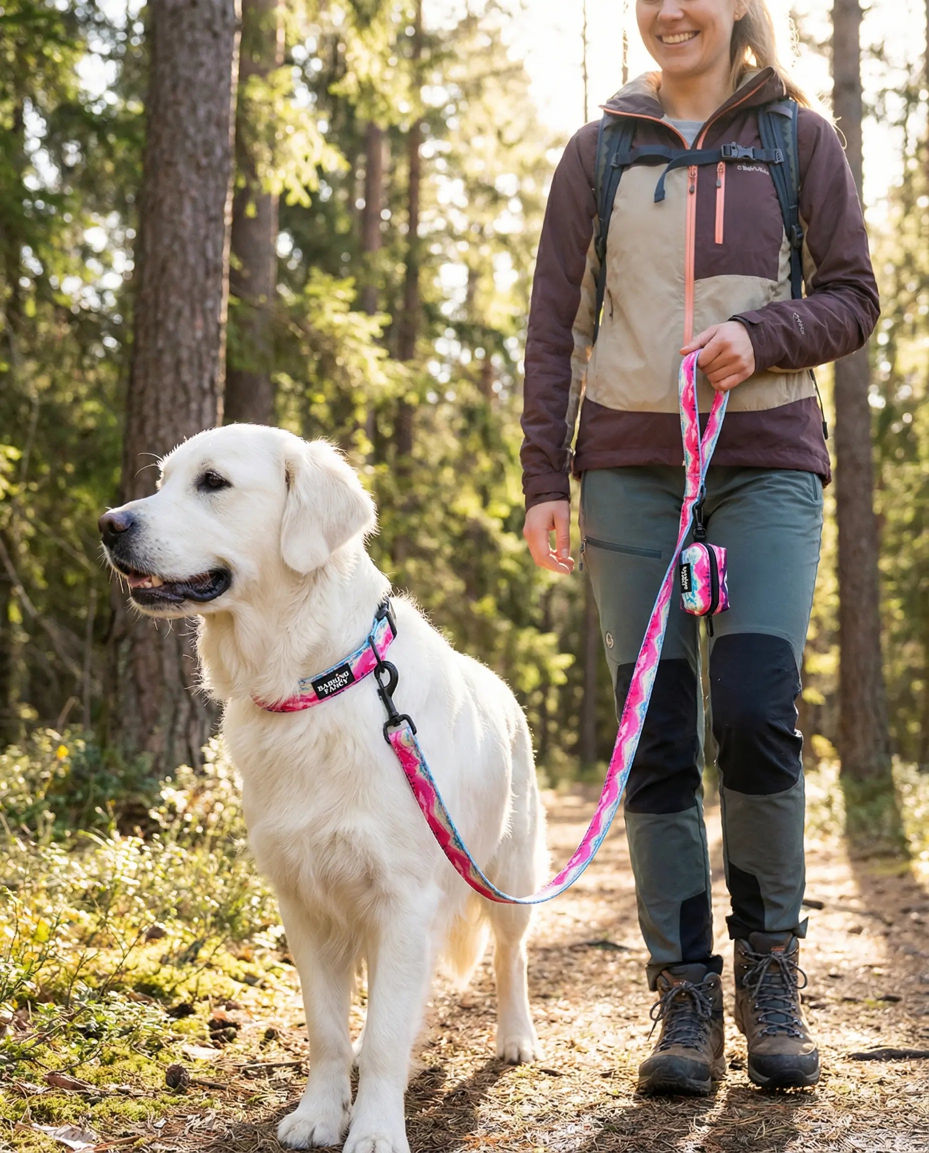 Mountainscape Dog Leash - Pink