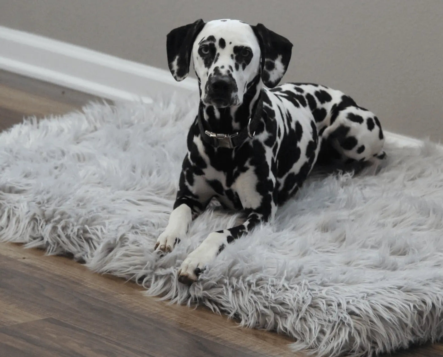 PupRug by Paw.com™ Faux Fur Orthopedic Dog Bed - Rectangle Grey Paw.com