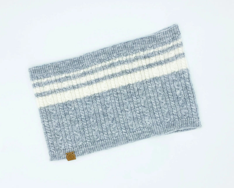 Cashmere Blend Scarf sets for Pets and their humans, Heather Grey