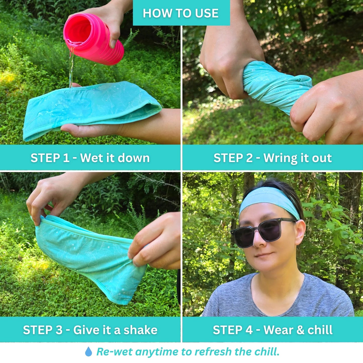 CoolingPals Human Cooling Headband WOOFESSENTIAL
