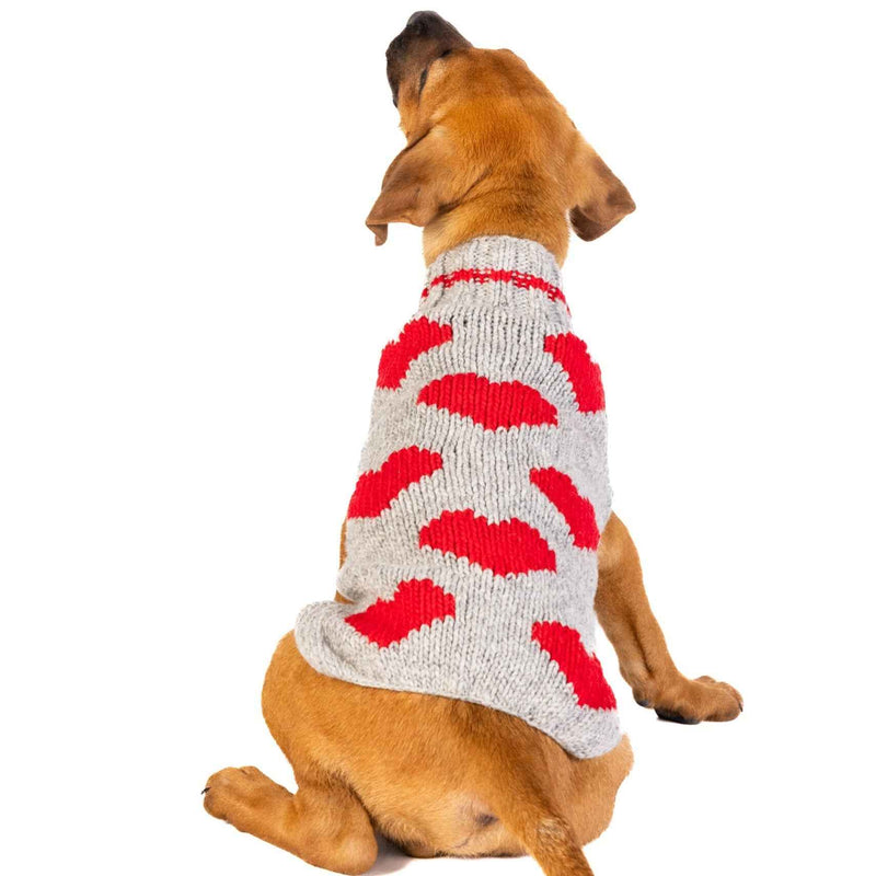 Red Hearts Dog Sweater