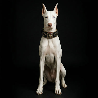 Bestia Irondog Leather Dog Collar