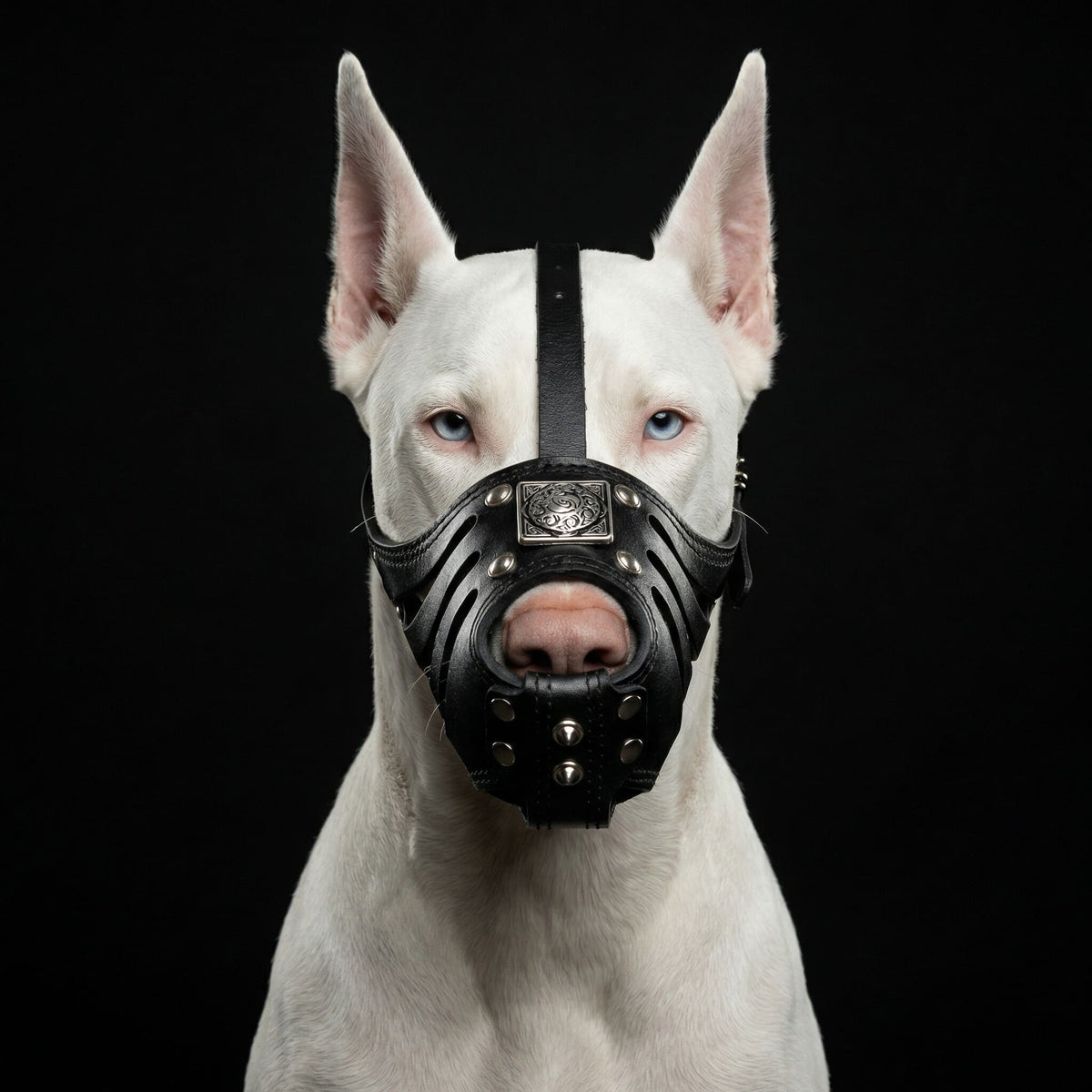 Bestia Eros Leather Basket Muzzle – All Black