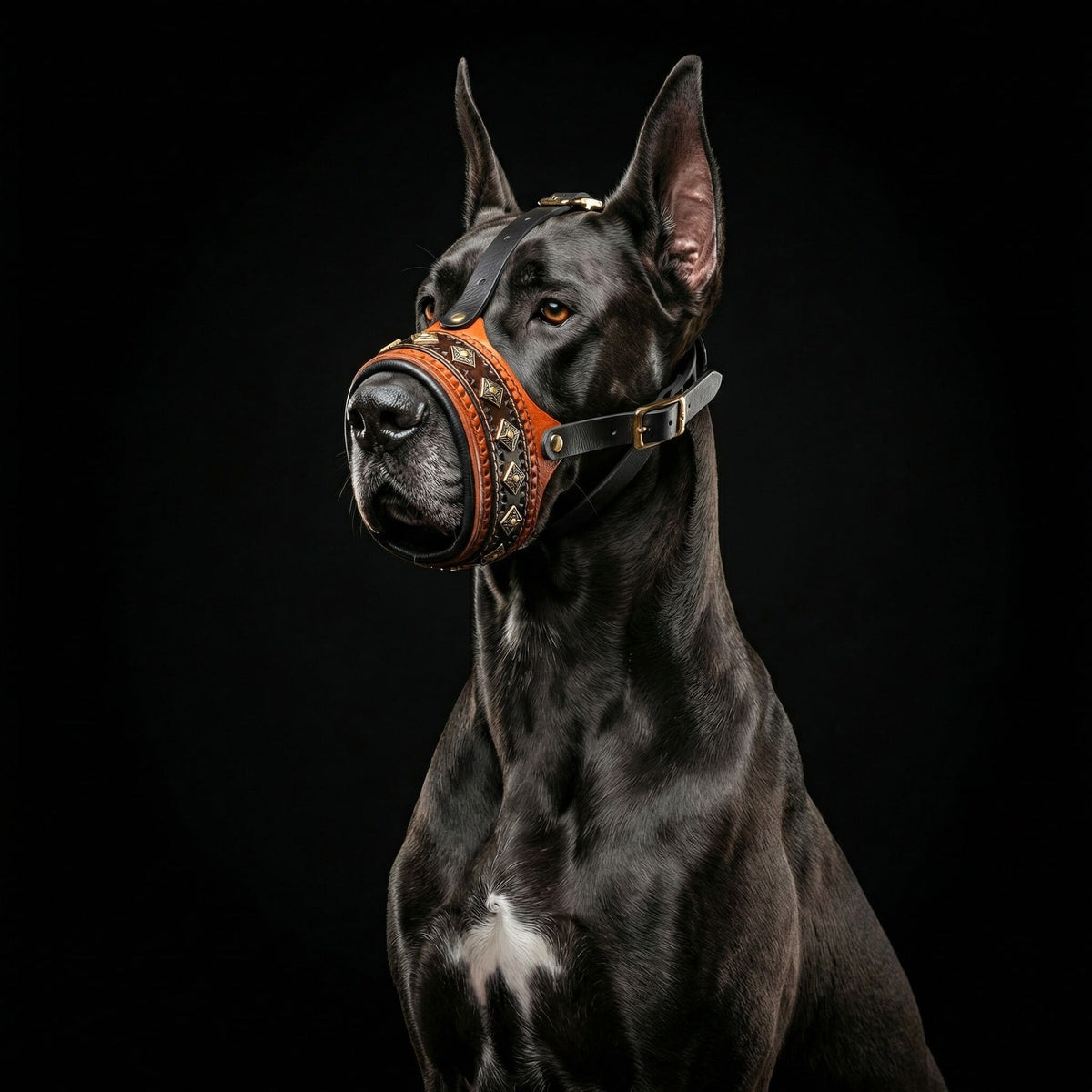 Bestia Balteus Leather Muzzle – Brown