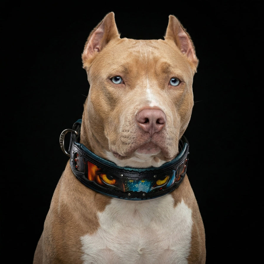 Bestia Fire & Ash Leather Dog Collar – Limited Edition