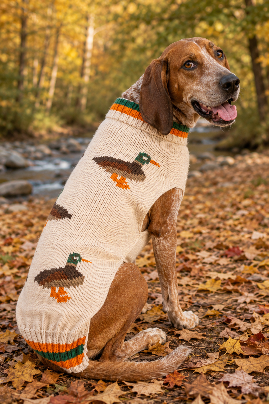 Lucky Duck Dog Sweater