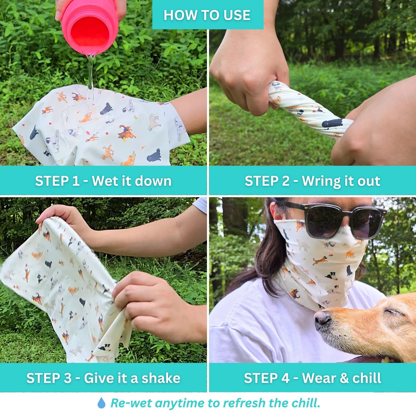 CoolingPals Human Cooling Neck Gaiter WOOFESSENTIAL