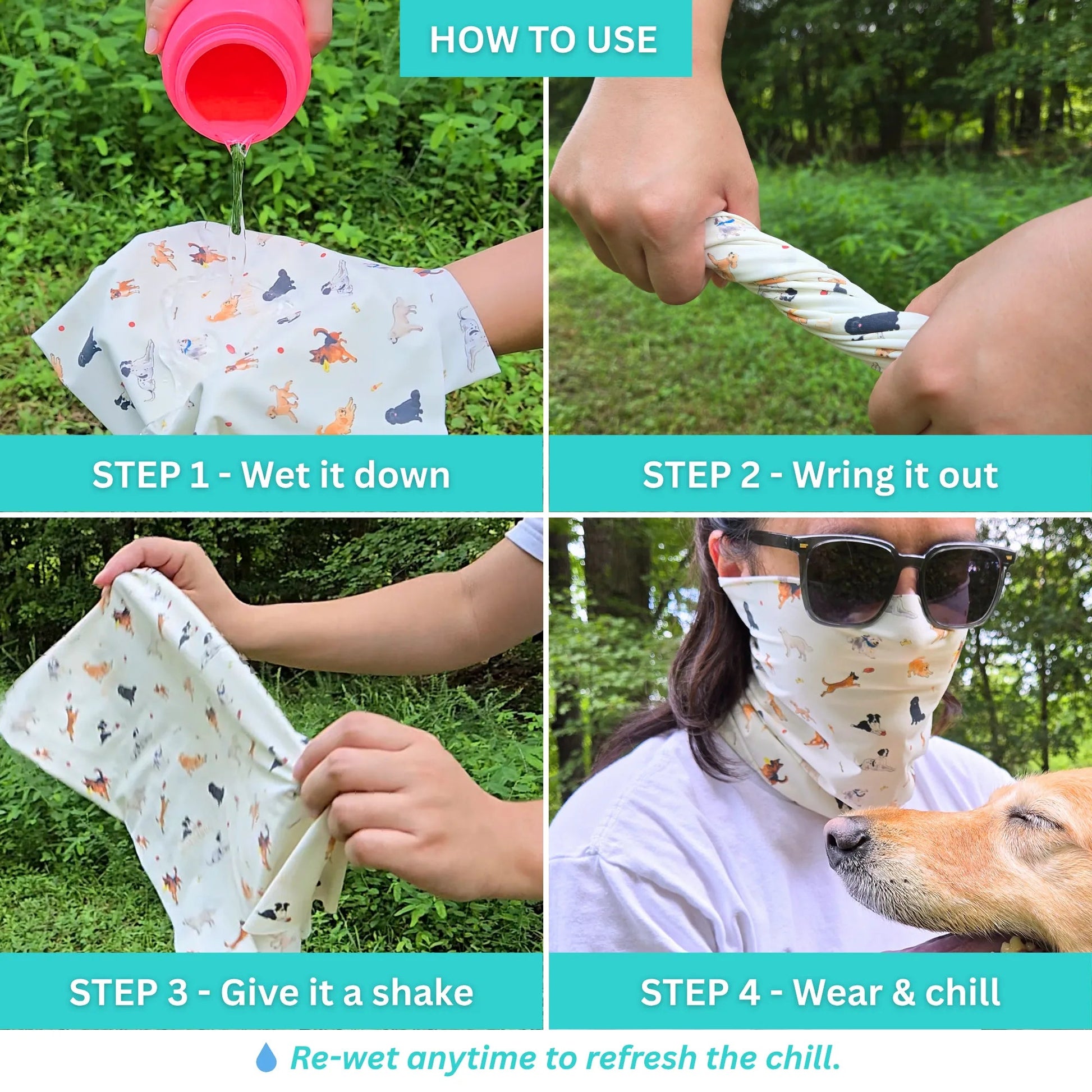 CoolingPals Human Cooling Neck Gaiter WOOFESSENTIAL