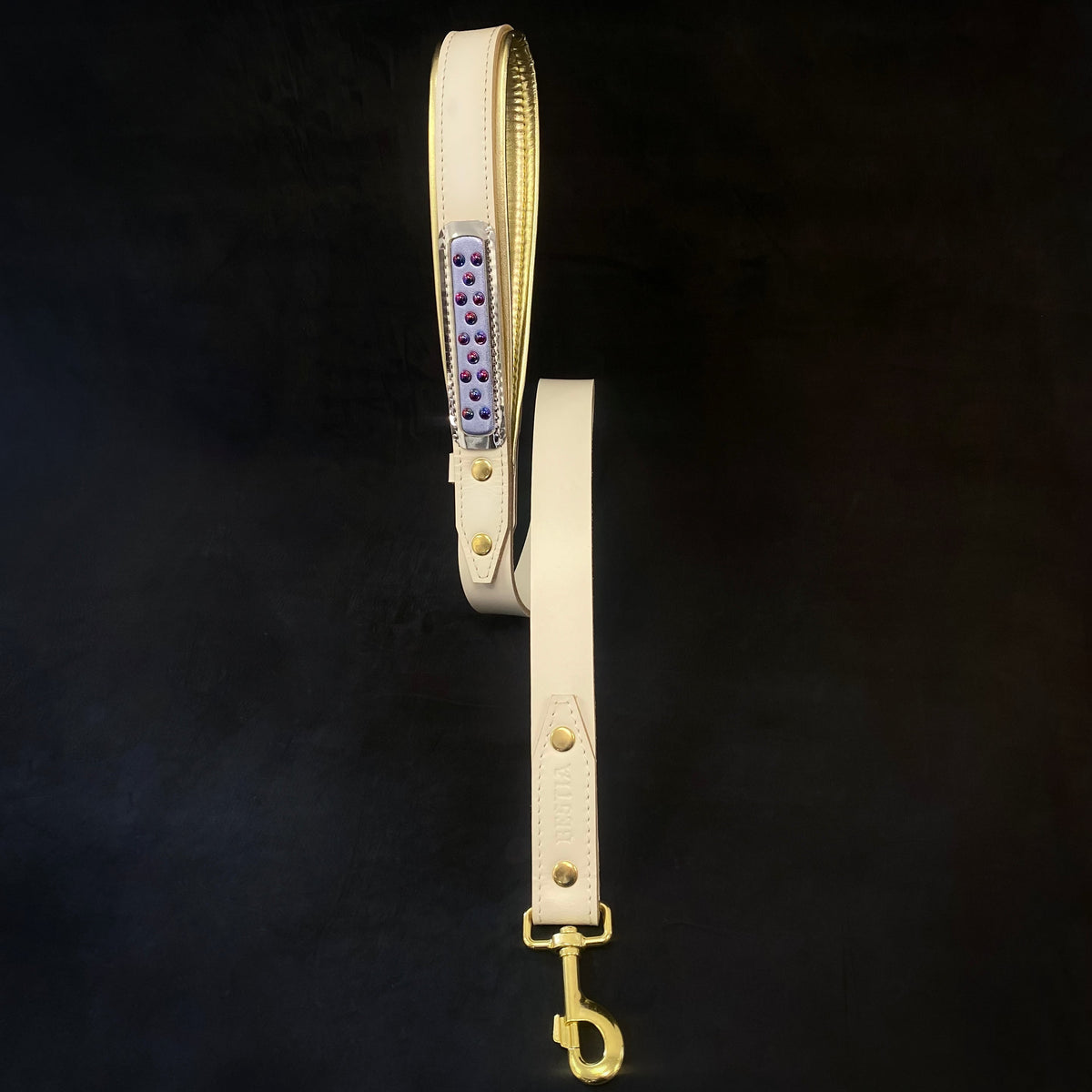 Bestia Candy Leather Dog Leash