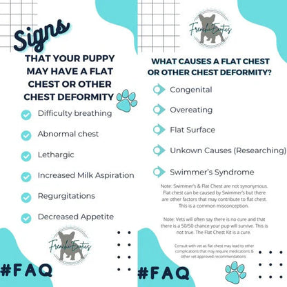 Puppy Flat Chest protector & treatment "bundle"All Sizes Horizon Animal Care