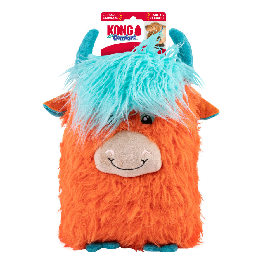 KONG Comfort Highland Cow Dog Toy Assorted X-Large