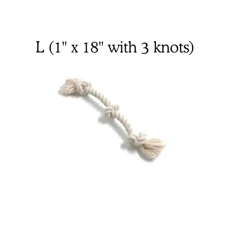 100% Organic Cotton Rope Dog Toy - 5 Sizes | Boba & Vespa