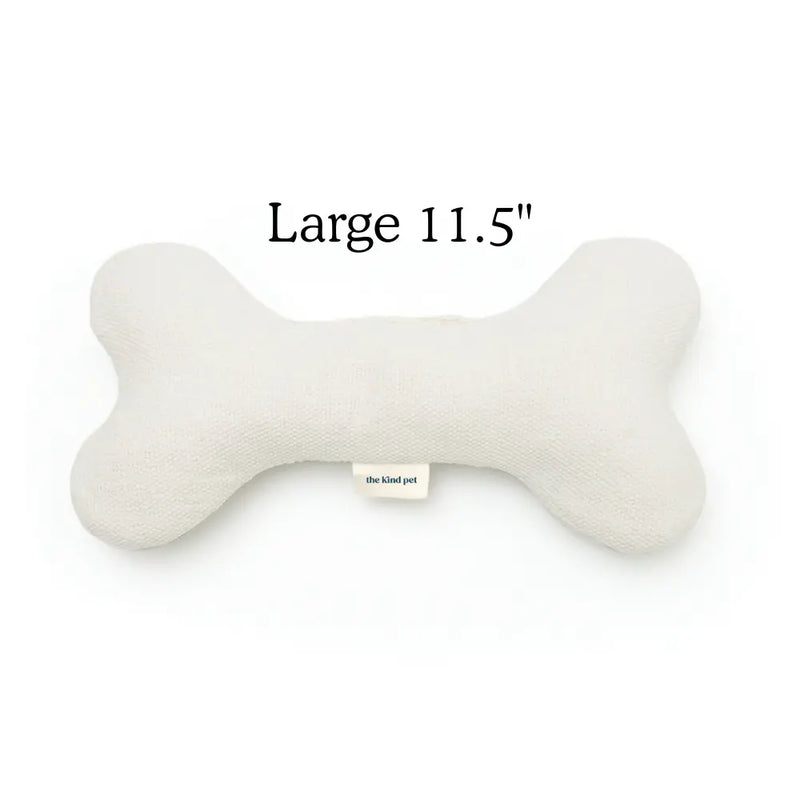 Plush Hemp Dog Toy Bone for Gentle Chewers | Boba & Vespa