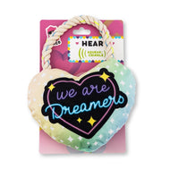 Love Heart Plush Dog Toy – with Squeaker & Crinkle Paper for Fun Play