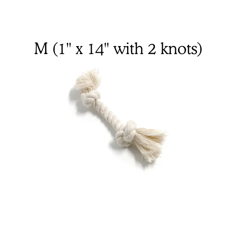 100% Organic Cotton Rope Dog Toy - 5 Sizes | Boba & Vespa