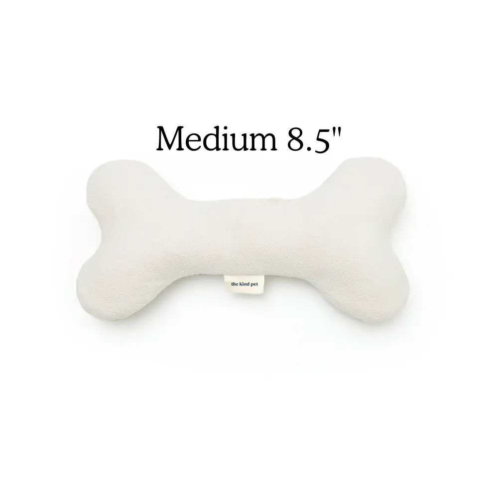 Boba & Vespa Plush Hemp Dog Bone Toy for Gentle Chewers | Soft & Squeaker Free The Kind Pet