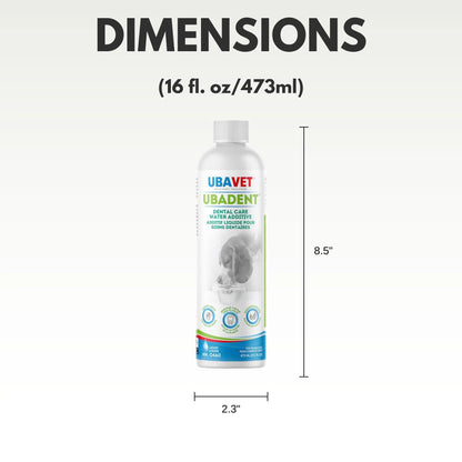 UBAVET Ubadent Dental Water Additive for Dogs & Cats – (16 fl oz / 473ml) American Pet Supplies
