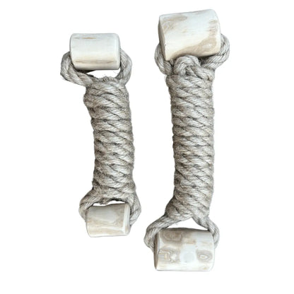 hemp rope + coffee wood toy rōmng