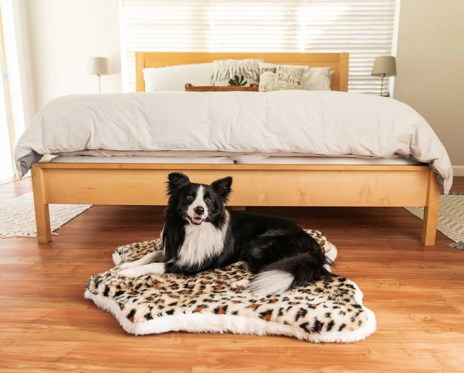PupRug™ Animal Print Memory Foam Dog Bed - Cheetah Faux Print Paw.com
