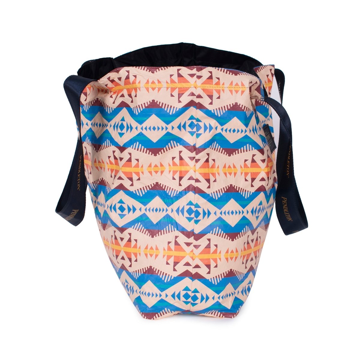 Pendleton Los Lunas Travel Tote rubber Pendleton brand patch detail