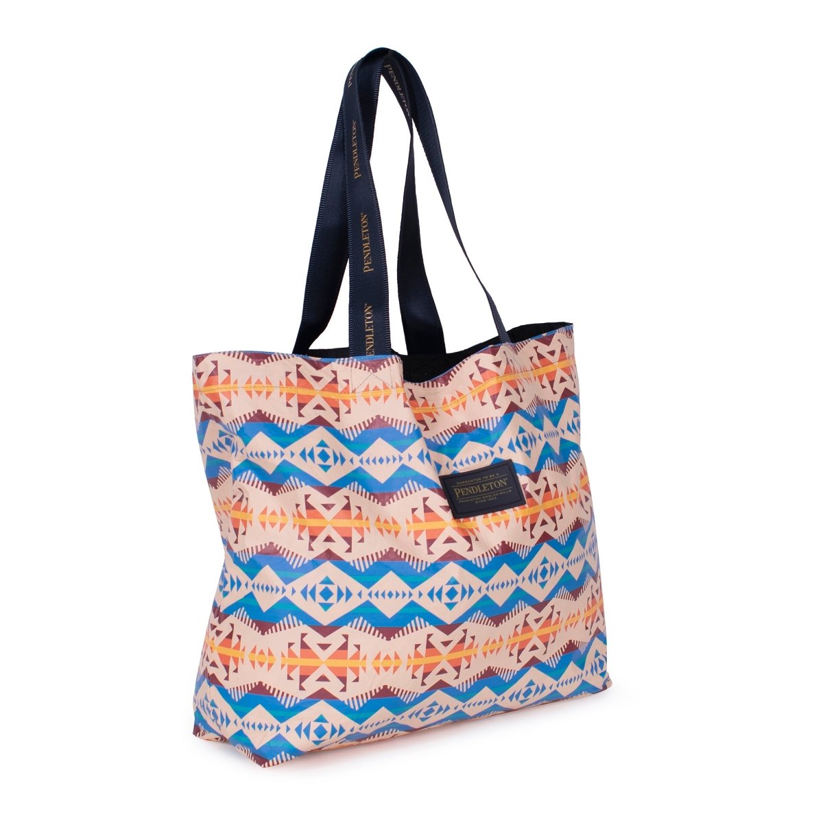 Pendleton Los Lunas Travel Tote side view with dual handles