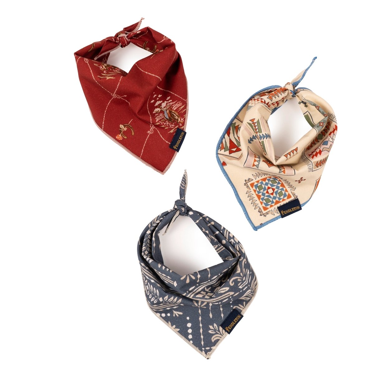 Pendleton Pet Bandana Multipack Vintage West pattern detail