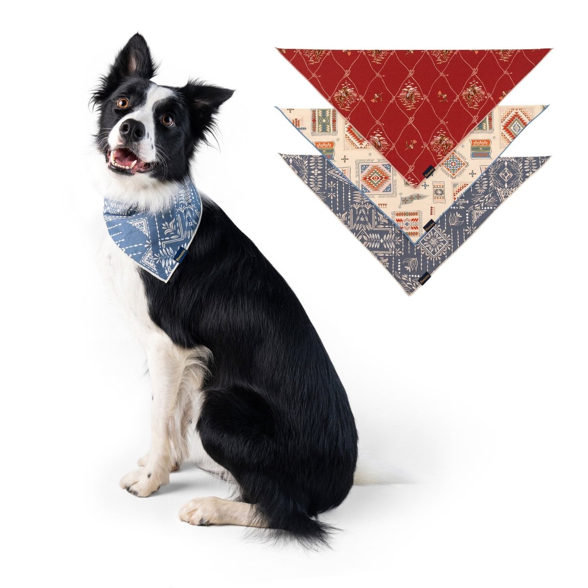 Pendleton Pet Bandana Multipack showing the three bandanas laid flat